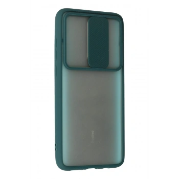 Xiaomi Redmi Note 8 Pro Kılıf Palm Buzlu Kamera Sürgülü Silikon - Yeşil