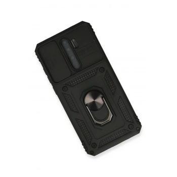 Xiaomi Redmi Note 8 Pro Kılıf Pars Lens Yüzüklü Silikon - Siyah