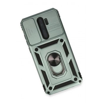 Xiaomi Redmi Note 8 Pro Kılıf Pars Lens Yüzüklü Silikon - Yeşil