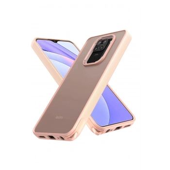 Xiaomi Redmi Note 9 Kılıf Elegant Kapak - Pudra