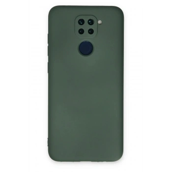 Xiaomi Redmi Note 9 Kılıf Nano içi Kadife Silikon - Koyu Yeşil