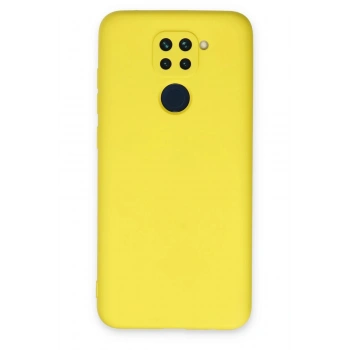 Xiaomi Redmi Note 9 Kılıf Nano içi Kadife Silikon - Sarı
