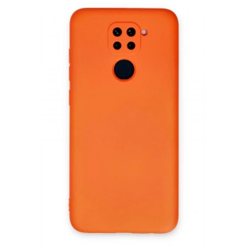 Xiaomi Redmi Note 9 Kılıf Nano içi Kadife Silikon - Turuncu