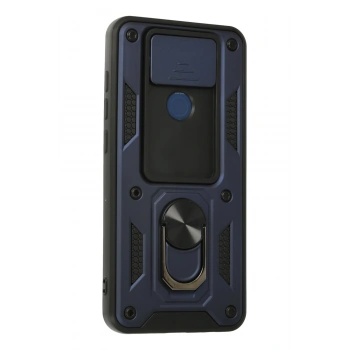 Xiaomi Redmi Note 9 Kılıf Pars Lens Yüzüklü Silikon - Lacivert