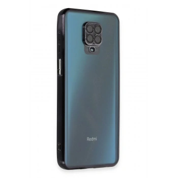 Xiaomi Redmi Note 9 Pro Kılıf Lensli Silikon - Siyah