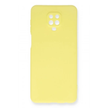 Xiaomi Redmi Note 9 Pro Kılıf Nano içi Kadife Silikon - Sarı