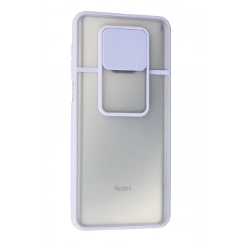 Xiaomi Redmi Note 9 Pro Kılıf Palm Buzlu Kamera Sürgülü Silikon - Lila