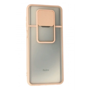 Xiaomi Redmi Note 9 Pro Kılıf Palm Buzlu Kamera Sürgülü Silikon - Pembe