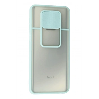 Xiaomi Redmi Note 9 Pro Kılıf Palm Buzlu Kamera Sürgülü Silikon - Turkuaz