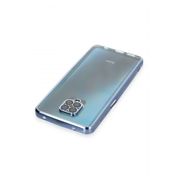 Xiaomi Redmi Note 9 Pro Kılıf Razer Lensli Silikon - Açık Mavi