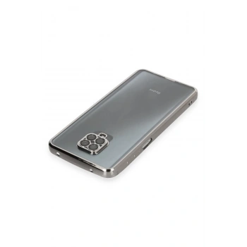 Xiaomi Redmi Note 9 Pro Kılıf Razer Lensli Silikon - Gümüş