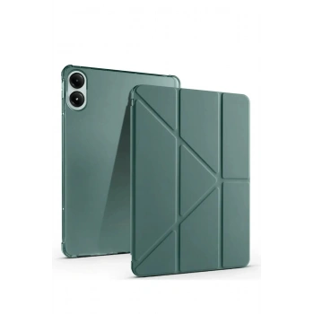 Xiaomi Redmi Pad SE 4G Kılıf Kalemlikli Mars Tablet Kılıfı - Koyu Yeşil