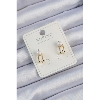 Xuping Gold Renk İnci Taşlı Halka Küpe - TJ-BKP9386