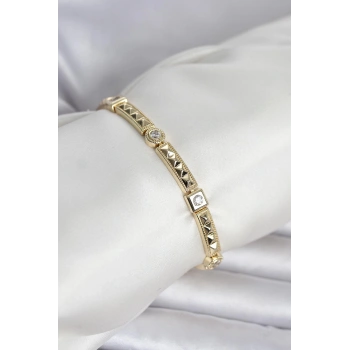 Xuping Punta Model Gold Renk Kadın Bileklik - TJ-BB8417