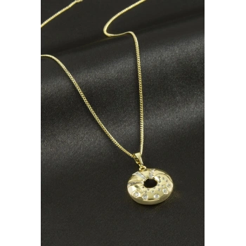 Xuping Simit Zirkon Taşlı Lüks Çelik Kolye