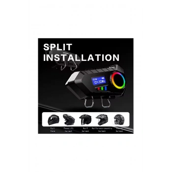 Y30 Kask Kulaklık Bluetooth Motosiklet Kulaklık Rgb Radyolu Intercom