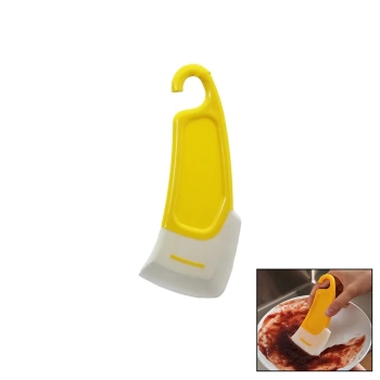 YAĞ - LEKE KAZIYICI MİNİ SİLİKON SPATULA PLASTİK SAPLI - ASKILIKLI (4887)