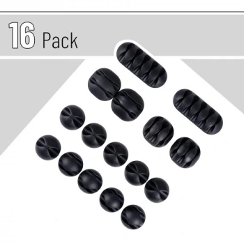 Yapışkanlı Kablo Sabitleyici Düzenleyici 16lı Paket