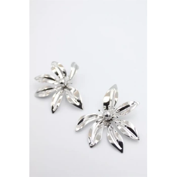 Yaprak Küpe - Gümüş