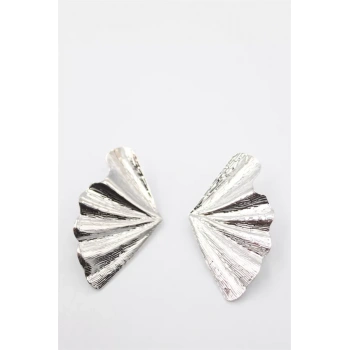 Yaprak Küpe - Gümüş