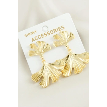 Yaprak Trend Metal Küpe