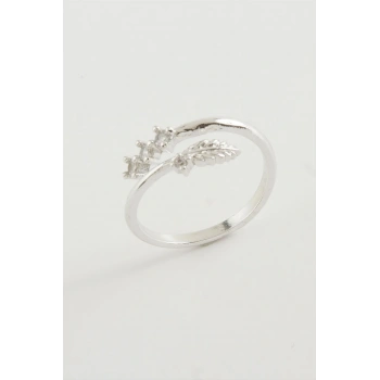 Yaprak Zirkon Taşlı Yüzük