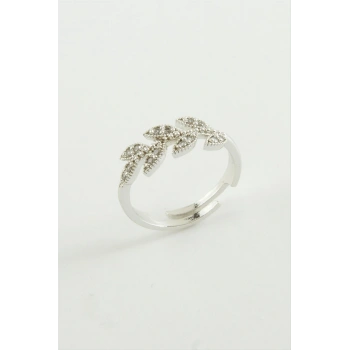 Yaprak Zirkon Taşlı Yüzük