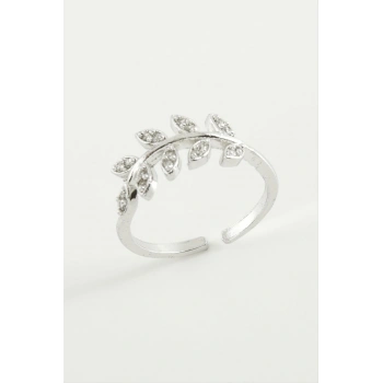 Yaprak Zirkon Taşlı Yüzük