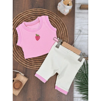 Yazlık Pamuklu Kız Bebek 2li Takım