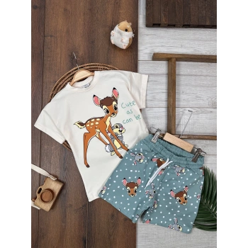 Yazlık Pamuklu Kiz Bebek 2li Takım