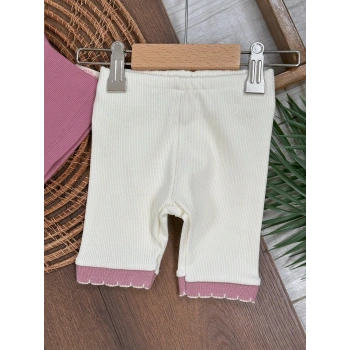 Yazlık Pamuklu Nakışlı Kolsuz Kız Bebek 2li Takım