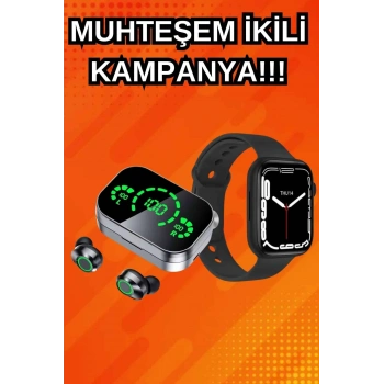 Yeni Nesil Akıllı Saat ve Ucuz Kaliteli Bluetooth Kablosuz Kulaklık Amoled Ekran
