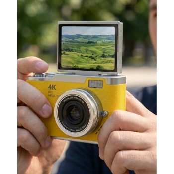 Yeni Nesil Dijital Kamera 48 MP 4K Video Zoomlu Selfie ve Vlog Kamera