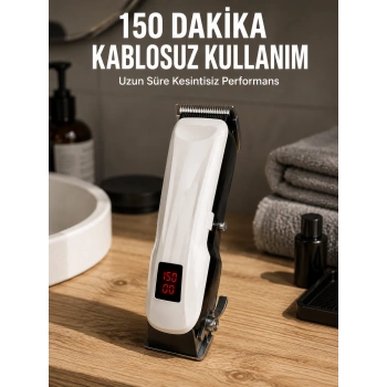 Yeni Nesil Tıraş Makinesi Uzun Şarjlı Paslanmaz Çelik Bıçaklı Yeni Nesil