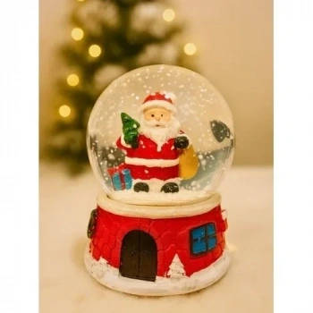 Yeni Yıl led Işıklı Sevimli Noel Baba Kar Küresi –  Yılbaşı Temalı Dekoratif Süs 47