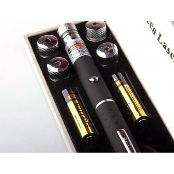 Yeşil Lazer Pointer 8000 mW  5 Başlıklı