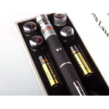 Yeşil Lazer Pointer 8000 mW  5 Başlıklı