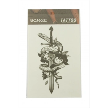 Yılan Kılıç Tattoo Dövme Sticker