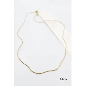 Yılan Zincir Kolye - 60cm - Altın