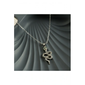 Yılan Zirkon Taşlı Yeni Sezon Kolye