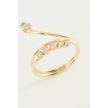 Yılan Zirkon Taşlı Yüzük