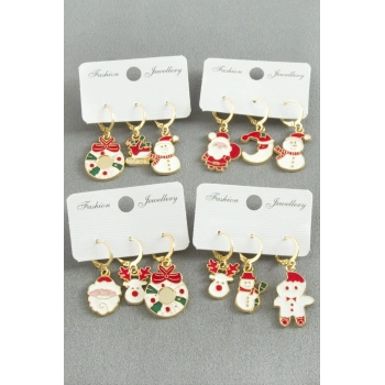 Yılbaşı Temalı Lüx Mineli Küpe