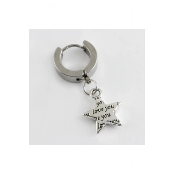 Yıldız Çelik Erkek Küpe 1 Adet