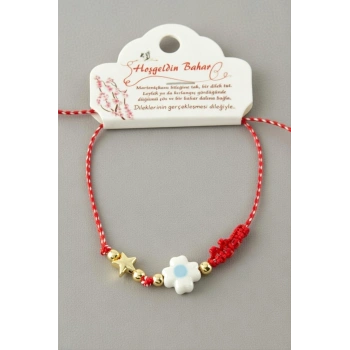 Yıldız Çiçek Cam Boncuk Marteniçka Bileklik