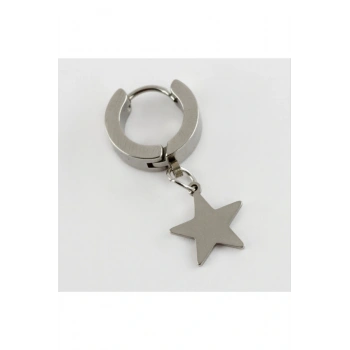 Yıldız Figürlü Çelik Erkek Küpe 1 Adet