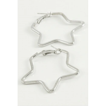 Yıldız Halka Küpe 6 cm