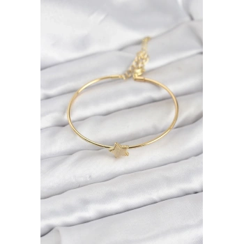 Yıldız Model Gold Renk Kadın Bileklik - TJ-BB8236