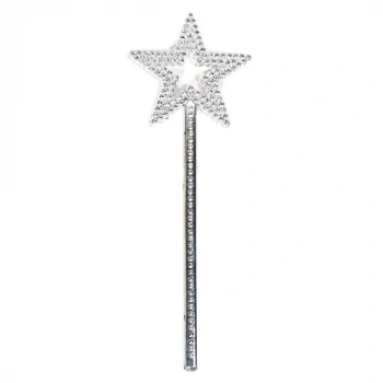 Yıldız Model Peri Asası Melek Asası Prenses Asası Metalize Gümüş Renk