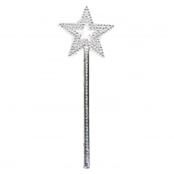 Yıldız Model Peri Asası Melek Asası Prenses Asası Metalize Gümüş Renk