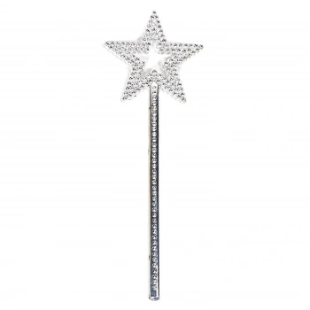 Yıldız Model Peri Asası Melek Asası Prenses Asası Metalize Gümüş Renk (4887)